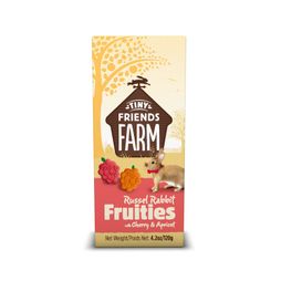8 x Supreme Tiny Friends Farm Fruitees Russel Rabbit With Cherry &amp; Apricot 120g