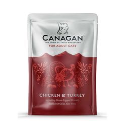 8 x 85g Canagan Chicken &amp; Turkey Wet Cat Food Pouches