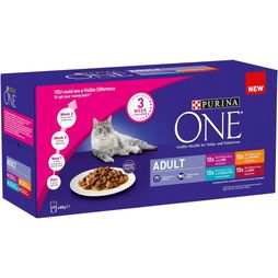 40 x 85g Purina One Adult Cat Mini Fillets In Gravy