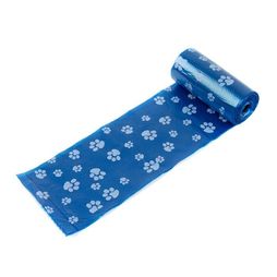 Great&amp;Small Tough Poop Bags Blue Paw Print