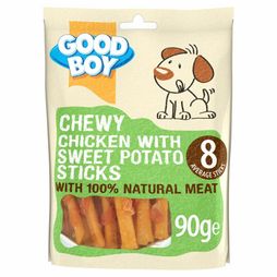 Good Boy Pawsley &amp; Co Chewy Chicken With Sweet Potato Sticks Dog Treat