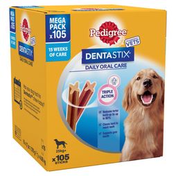 Pedigree Dentastix Daily Oral Care Dental Chews Large Breed (105 Sticks)