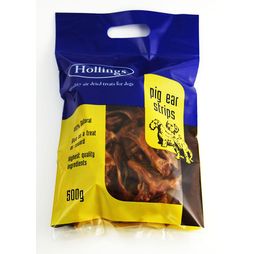 Hollings Pig Ear Strips Dog Treats - 500g