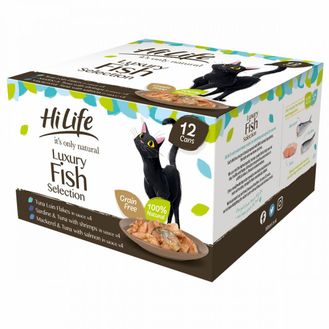 HiLife It's Only Natural Luxury Fish Selection in Sauce Cat Food
