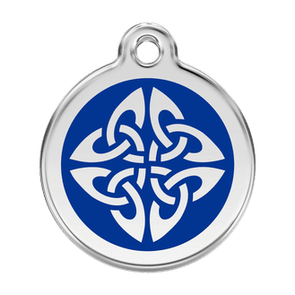 Red Dingo Stainless Steel Engraved Dog Tag Tribal Arrows Navy