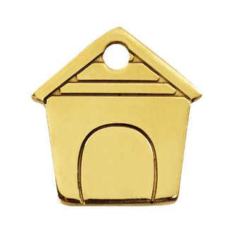 Red Dingo Engraved Brass Dog Tag Dog House