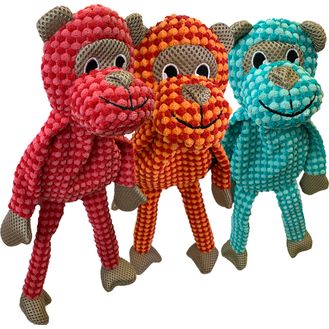 Hem &amp; Boo Monkey Plush Dog Toy