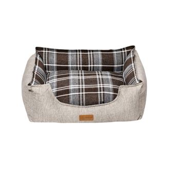 Dubex British Tartan Dog Bed Light &amp; Dark Grey