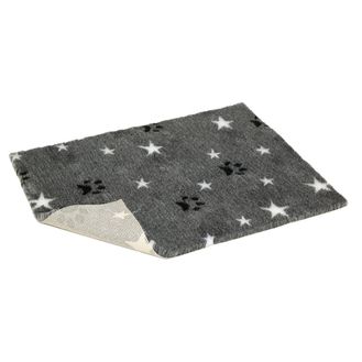 Vetbed Non Slip Grey Black &amp; White Stars &amp; Paws