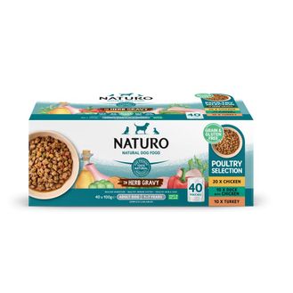 Naturo Adult Dog Poultry Selection in Herb Gravy 40pk