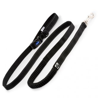 Ancol Extreme Nylon Shock Absorb Running Dog Lead Black 180cm