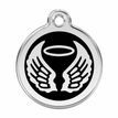 Red Dingo Stainless Steel Engraved Dog Tag Angel Wings Black additional 1