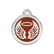 Red Dingo Stainless Steel Engraved Dog Tag Angel Wings Brown additional 1