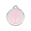 Red Dingo Stainless Steel Engraved Dog Tag Angel Wings Pink additional 1