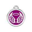 Red Dingo Stainless Steel Engraved Dog Tag Angel Wings Purple additional 1