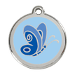 Red Dingo Stainless Steel Engraved Dog Tag Butterfly Light Blue additional 1