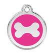Red Dingo Stainless Steel Engraved Dog Tag Bone Hot Pink additional 1