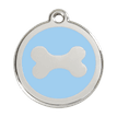 Red Dingo Stainless Steel Engraved Dog Tag Bone Light Blue additional 1