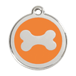 Red Dingo Stainless Steel Engraved Dog Tag Bone Orange additional 1