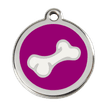 Red Dingo Stainless Steel Engraved Dog Tag Comic Bone Purple additional 1