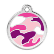Red Dingo Stainless Steel Engraved Dog Tag Camouflage Pink additional 1