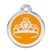 Red Dingo Stainless Steel Engraved Dog Tag Crown Orange additional 1
