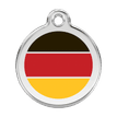 Red Dingo Stainless Steel Engraved Dog Tag German Flag Red additional 1