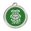 Red Dingo Stainless Steel Engraved Dog Tag Dog Green additional 1