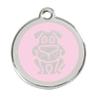 Red Dingo Stainless Steel Engraved Dog Tag Dog Pink additional 1