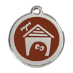 Red Dingo Stainless Steel Engraved Dog Tag Dog House Brown additional 1