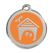 Red Dingo Stainless Steel Engraved Dog Tag Dog House Orange additional 1