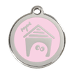 Red Dingo Stainless Steel Engraved Dog Tag Dog House Pink additional 1