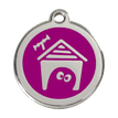 Red Dingo Stainless Steel Engraved Dog Tag Dog House Purple additional 1