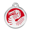 Red Dingo Stainless Steel Engraved Dog Tag Dragon Red additional 1