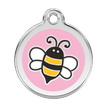 Red Dingo Stainless Steel Engraved Dog Tag Bumble Bee Pink additional 1