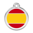 Red Dingo Stainless Steel Engraved Dog Tag Spanish Flag Yellow additional 1