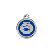 Red Dingo Stainless Steel Engraved Cat Tag Fish Bowl Navy additional 1