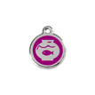 Red Dingo Stainless Steel Engraved Cat Tag Fish Bowl Purple additional 1