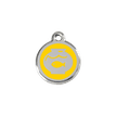Red Dingo Stainless Steel Engraved Cat Tag Fish Bowl Yellow additional 1