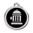 Red Dingo Stainless Steel Engraved Dog Tag Fire Hydrant Black additional 1