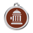 Red Dingo Stainless Steel Engraved Dog Tag Fire Hydrant Brown additional 1