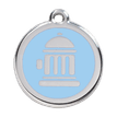 Red Dingo Stainless Steel Engraved Dog Tag Fire Hydrant Light Blue additional 1