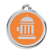 Red Dingo Stainless Steel Engraved Dog Tag Fire Hydrant Orange additional 1