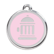 Red Dingo Stainless Steel Engraved Dog Tag Fire Hydrant Pink additional 1