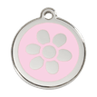 Red Dingo Stainless Steel Engraved Dog Tag Flower Pink additional 1