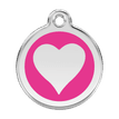 Red Dingo Stainless Steel Engraved Dog Tag Heart Hot Pink additional 1