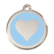Red Dingo Stainless Steel Engraved Dog Tag Heart Light Blue additional 1