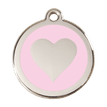 Red Dingo Stainless Steel Engraved Dog Tag Heart Pink additional 1