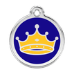 Red Dingo Stainless Steel Engraved Dog Tag King's Crown Navy additional 1