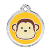 Red Dingo Stainless Steel Engraved Dog Tag Monkey Yellow additional 1